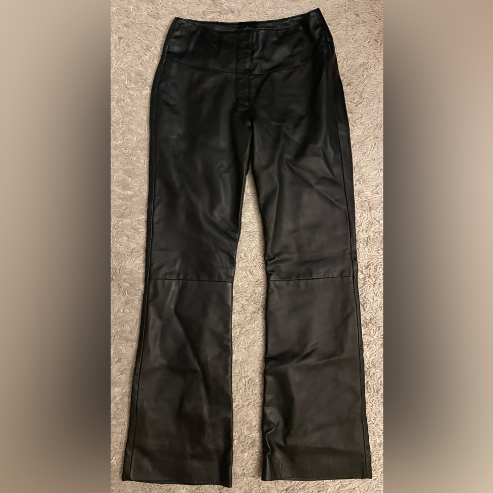 CUERO black leather bootcut boot cut pants 6